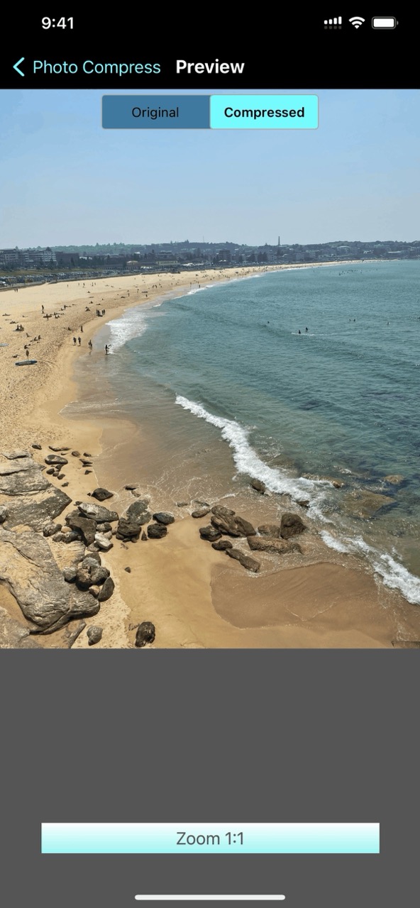 Preview — compare original vs. compressed