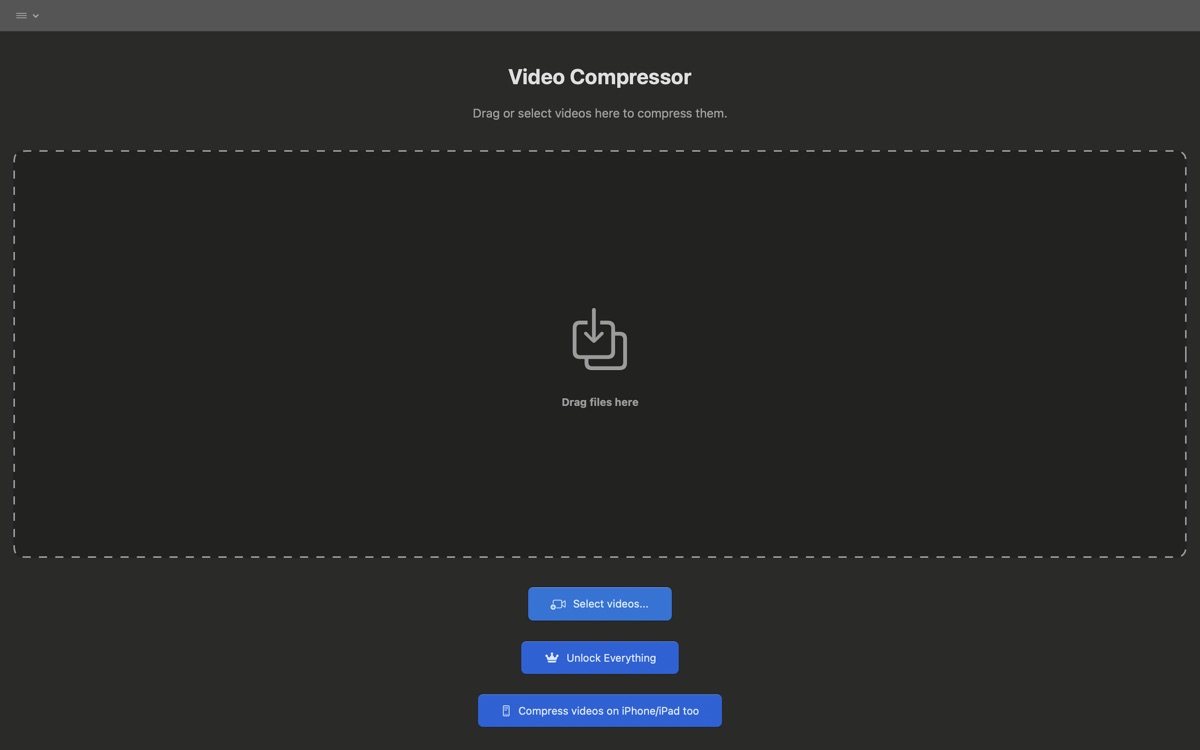 Video Compressor for Mac — main window