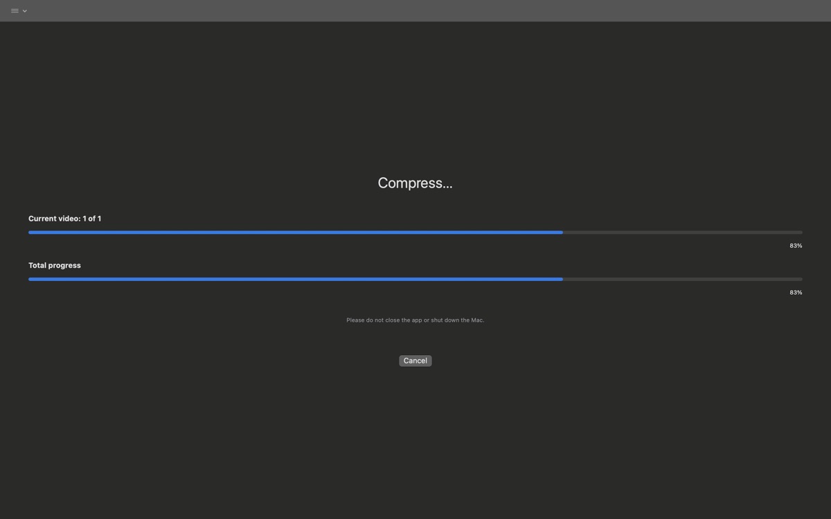 Batch video compression